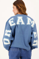 Zusss - Sweater met tekst - Ocean Blue