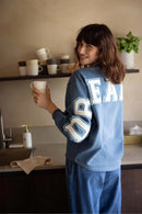 Zusss - Sweater met tekst - Ocean Blue