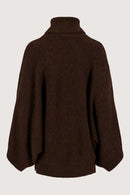 Zusss - Lange Trui Met Wijde Mouwen - Dark Taupe