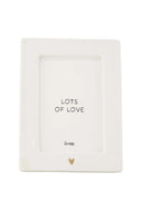 Zusss - Fotolijstje Keramiek Hartje - White / Gold