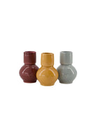 Zusss - Set Van 3 Vaasjes Keramiek Hartje - Multicolor