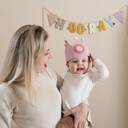 Little Dutch Verjaardagskroon met cijfers - Roze