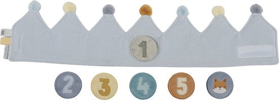 Little Dutch Verjaardagskroon met cijfers - Blauw