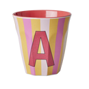 Rice by Rice - Alfabet bekers - Medium - Stripes Girls