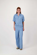 Zusss - Denim Blouse - Light Blue Denim