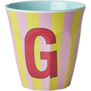 Rice by Rice - Alfabet bekers - Medium - Stripes Girls