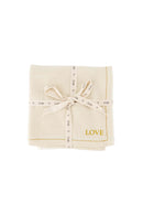 Zusss - Set Van 4 Vaatdoekjes Love - White / Gold