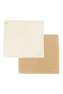 Zusss - Set Van 4 Vaatdoekjes With Love - Sand / Brown