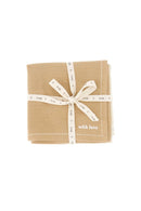 Zusss - Set Van 4 Vaatdoekjes With Love - Sand / Brown