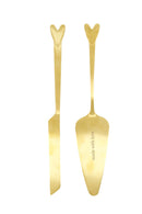 Zusss - Taartschep en taartmes hartje Made With Love - Goud
