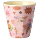 Rice - Medium Kinderbeker - Superhero - Roze