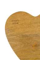 Zusss - Serveerplateau Hout Hartvorm Happy Home - Naturel