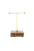 Zusss - Sieradenrekje Metaal Jij Bent Goud Waard - Goud/Naturel Hout