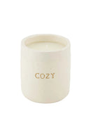 Zusss - Geurkaars Keramiek Mat Cozy - White / Gold