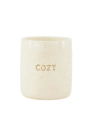 Zusss - Geurkaars Keramiek Mat Cozy - White / Gold