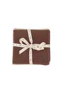 Zusss - Set Van 4 Vaatdoekjes Happiness - Sand / Dark Brown