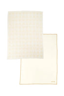 Zusss - Keukenset Vlechtpatroon Love - White / Gold