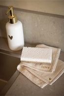 Zusss - Keukenset Vlechtpatroon Love - White / Gold