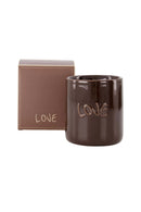 Zusss - Geurkaars Keramiek In Doosje Love - Dark Brown