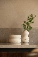 Zusss - Geurkaars Keramiek Warm Hug - White / Gold