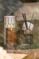 Zusss - Geurkaars Glas Met Deksel Hartje - Camel