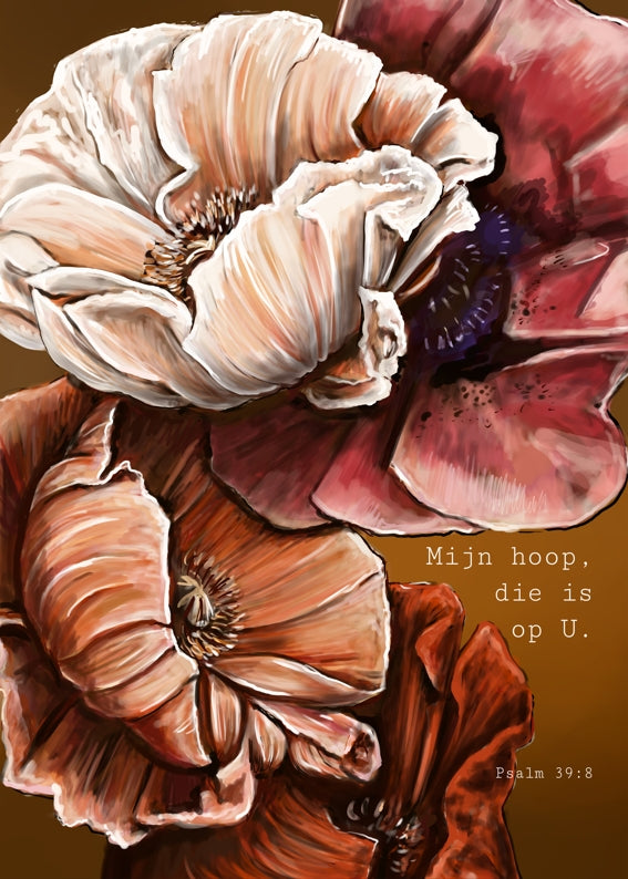 Art by Claudia - Canvas doek op hout - Mijn hoop die is op U