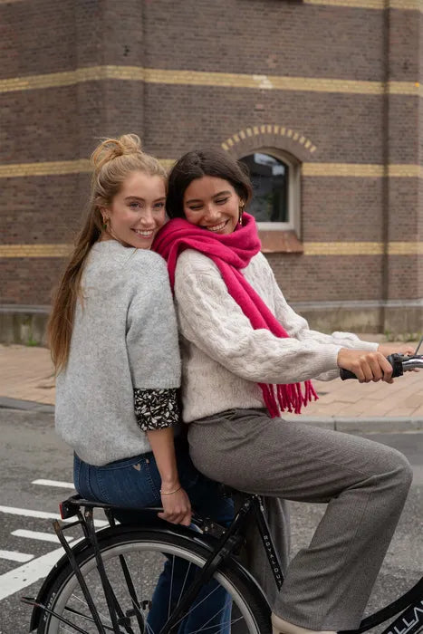 ZUSSS ZACHTE WARME SJAAL - Roze/Rood