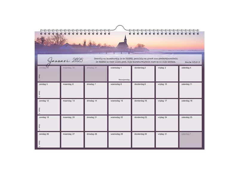 Maandkalender 2025 psalmen