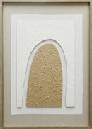 Schilderij Abstract Organisch - Zand - Boog - 50x70x3cm