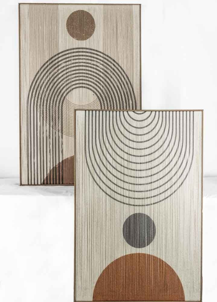 Schilderij - Abstract / Draad 56 x 84 cm