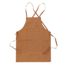 Bruine Mannen Schort - vegan leather - cognac