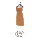 Bruine Mannen Schort - vegan leather - cognac