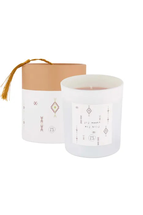 Zusss - Luxe Geurkaars in koker - Bamboe/Perzik
