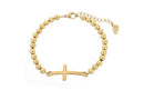 Armband met liggend kruisje - Goudkleurig