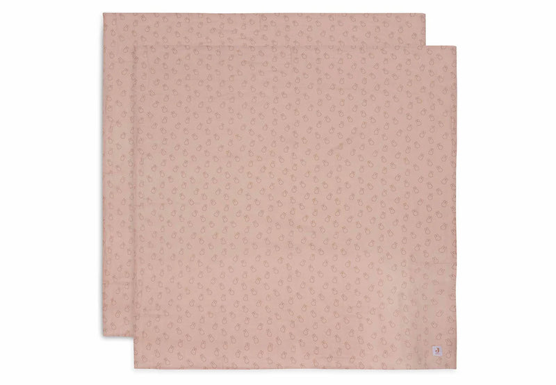 Jollein - Hydrofiele Doek Large 115x115cm Miffy Silhouettes - Wild Rose - 2 Stuks