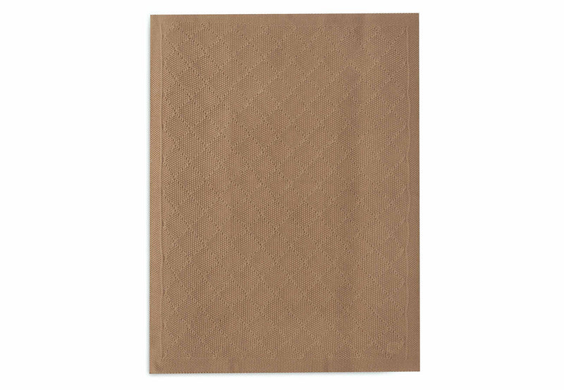 Jollein - Deken Ledikant 100x150cm Check Knit - Biscuit