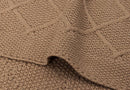 Jollein - Deken Ledikant 100x150cm Check Knit - Biscuit