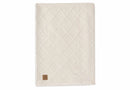 Jollein - Deken Ledikant 100x150cm Check Knit - Oatmeal/Teddy Fleece