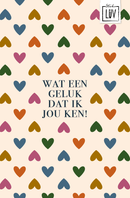 Studio LUV kaart - Wat een geluk dat ik jou ken!