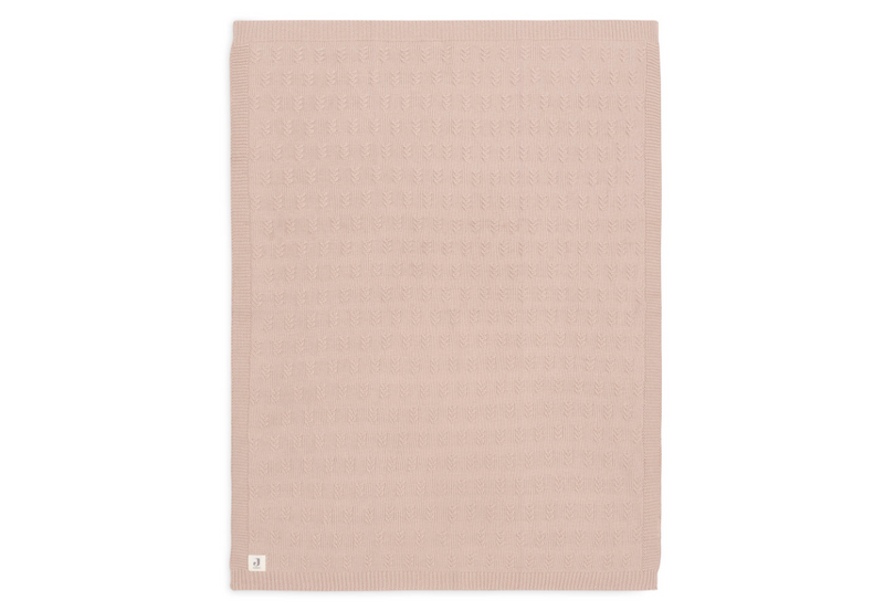 Jollein Deken Wieg 75x100cm - Grain Knit - Wild Rose