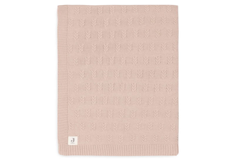 Jollein Deken Wieg 75x100cm - Grain Knit - Wild Rose