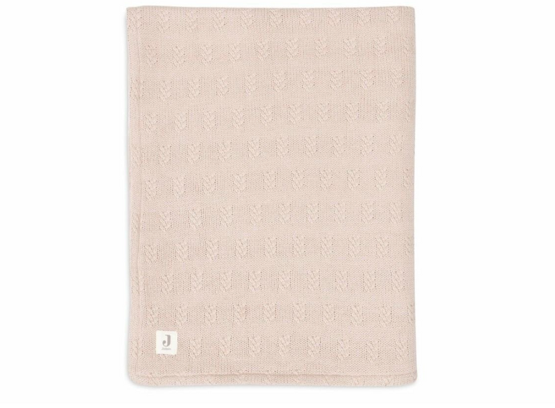 Jollein Deken Wieg 75x100cm - Grain Knit - Wild Rose/Velvet