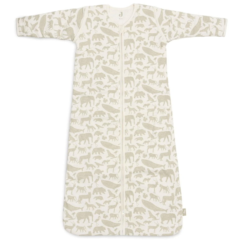 Jollein Slaapzak met afritsbare mouw - 110cm - Animals Olive Green