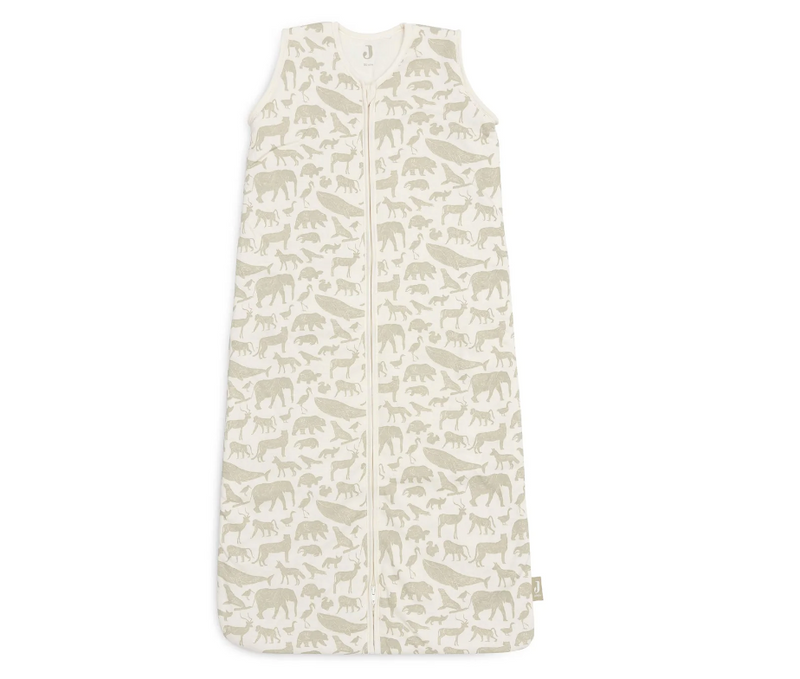 Jollein Slaapzak met afritsbare mouw - 110cm - Animals Olive Green