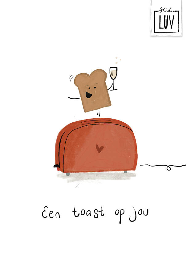 Studio LUV Kaart - Een toast op jou