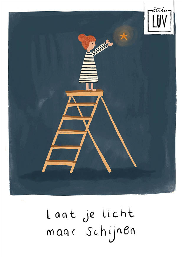 Studio LUV Kaart - Laat je licht maar schijnen