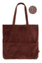 Zusss Fluwelen Shopper - Reversible - Chocoladebruin