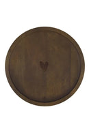 Zusss Houten Taartplateau - Hartje - Donkerbruin