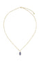 Zusss Ketting met glassteen - Donkerblauw