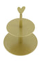 Zusss Metalen Etagere - Hartje - 26 x 31 CM - Goud